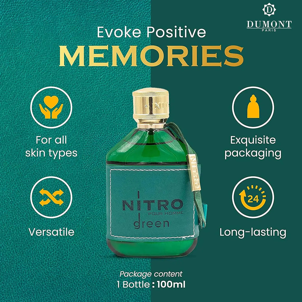 Eau de Parfum Nitro Red 3.4 Fl Oz pour Homme – Parfum Riche Fruité Boisé Floral – Sillage Luxueux Longue Durée