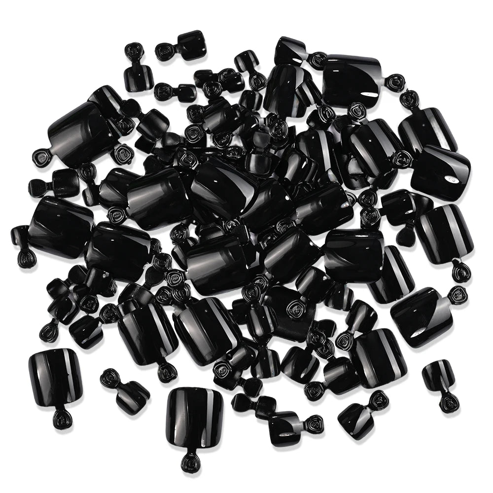 Ongles d’orteils Hotpress     Ongles carrés                  Couverture complète Faux ongles       Conseils pour l’été                 Pointe d’ongle Extension 120 pcs divers couleurs