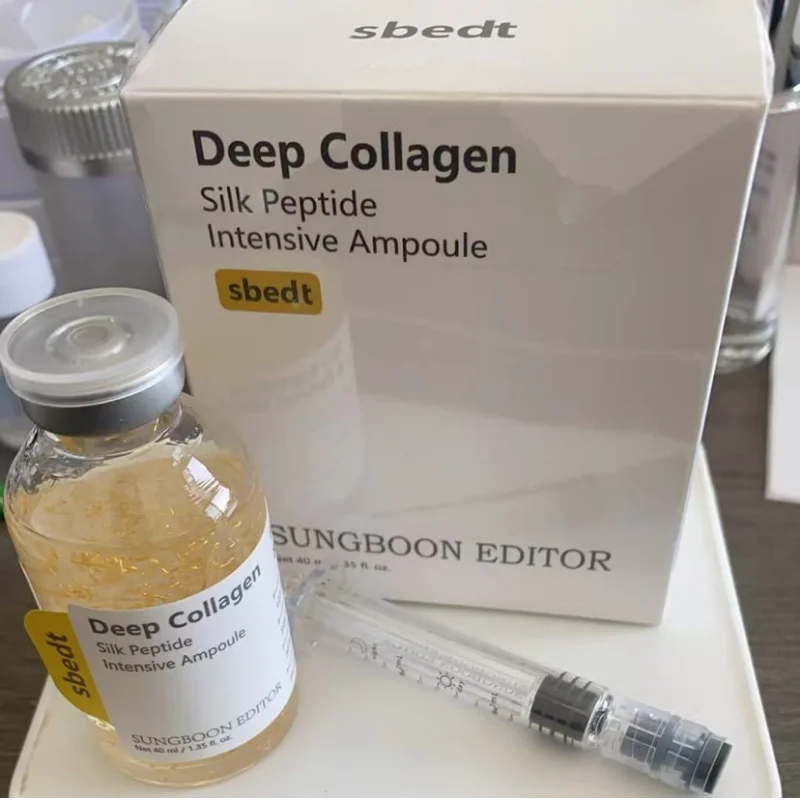 Sérum d'ampoule de peptide de collagène de soie Ensemble de soins coréens Sérum hydratant au collagène profond Crème de capsule de puissance au rétinol Soins du visage pour femmes