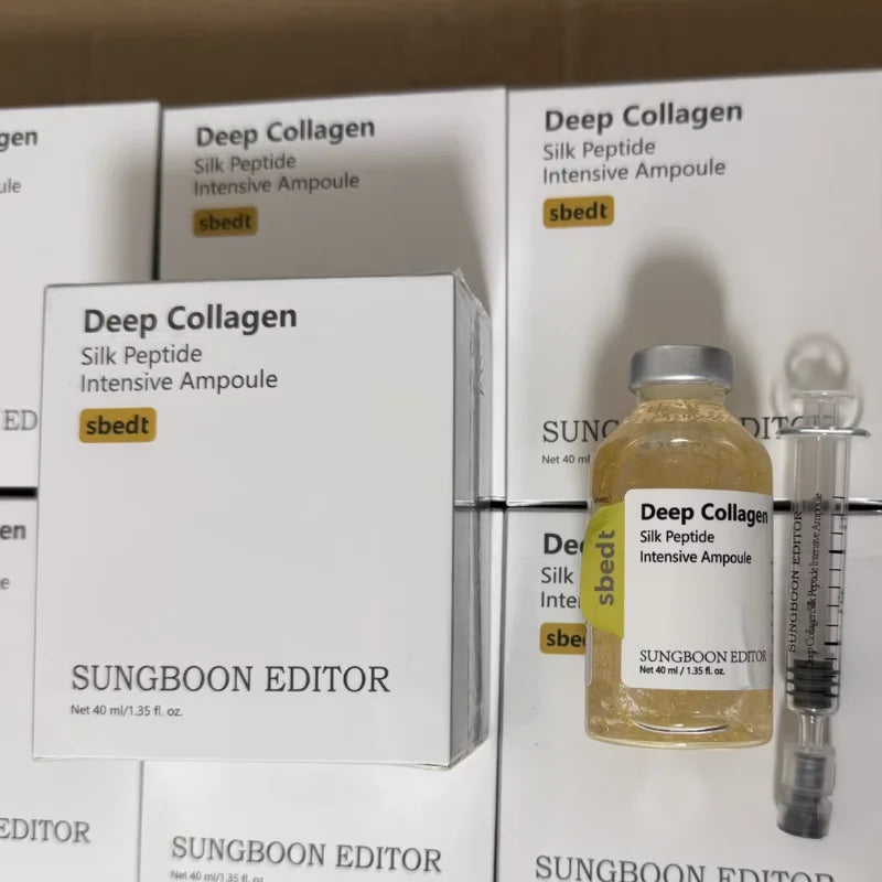 Sérum d'ampoule de peptide de collagène de soie Ensemble de soins coréens Sérum hydratant au collagène profond Crème de capsule de puissance au rétinol Soins du visage pour femmes