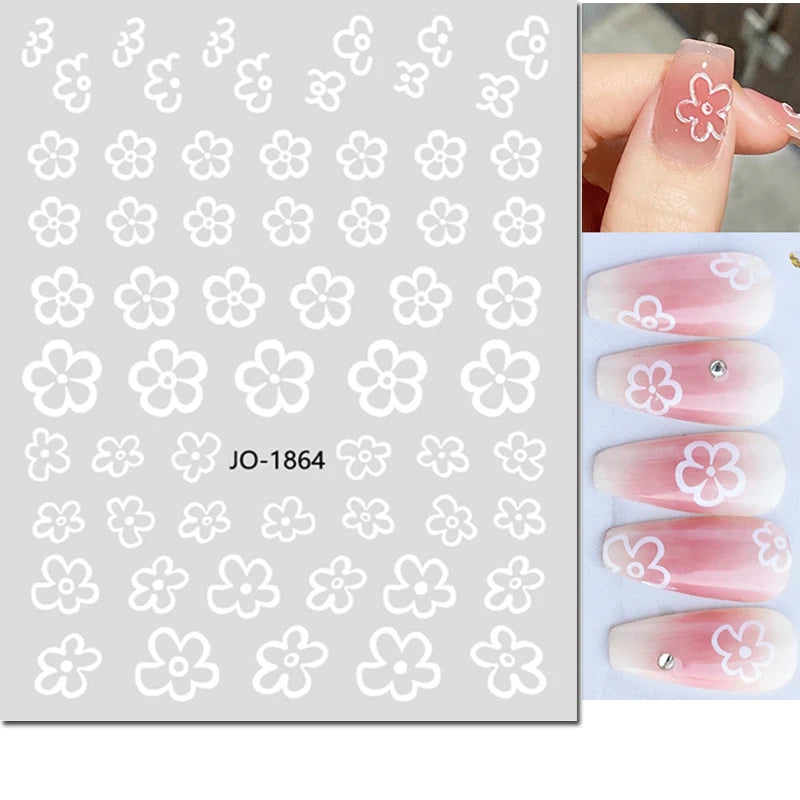 Autocollants 3D pour art des ongles , rose clair, violet, pétales de fleurs, décalcomanies pour décoration de manucure, salon de beauté, été