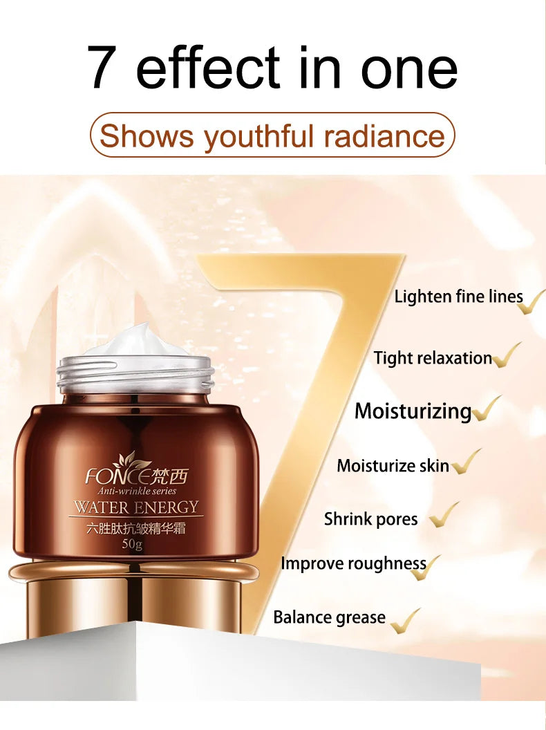 Fonce Korea Anti-âge anti rides Crème pour le visage Peau sèche Hydratant Lifting du visage Raffermissant Crème de jour et de nuit Sérum peptidique 50g