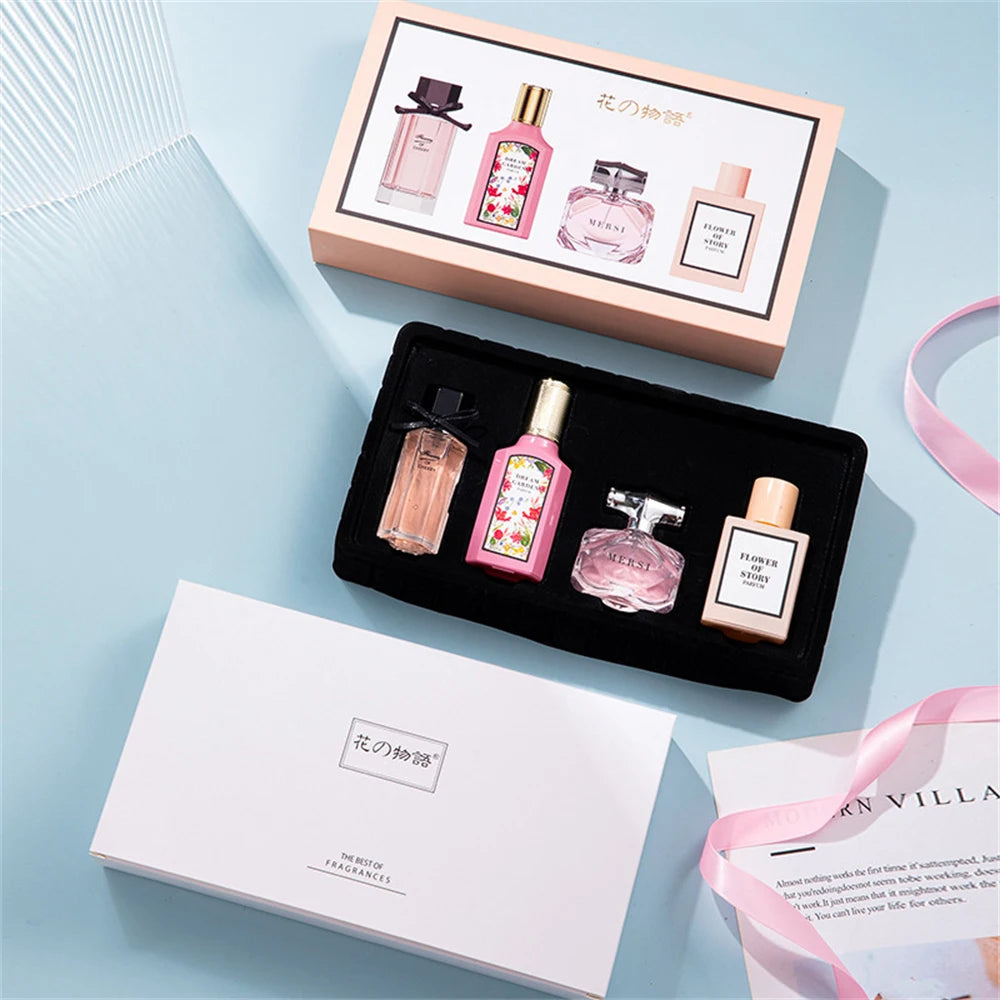 Coffret cadeau de parfum floral pour femme, parfum, balminess, 110ml, ensemble de 4 pièces