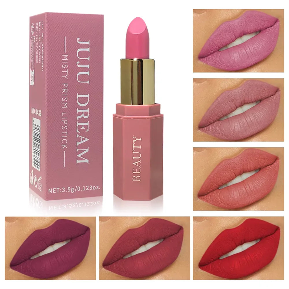 Ensemble de rouge à lèvres mat à coupe antiadhésive, finition en velours longue durée, couleur de lèvre mate lisse imperméable à l’épreuve des taches