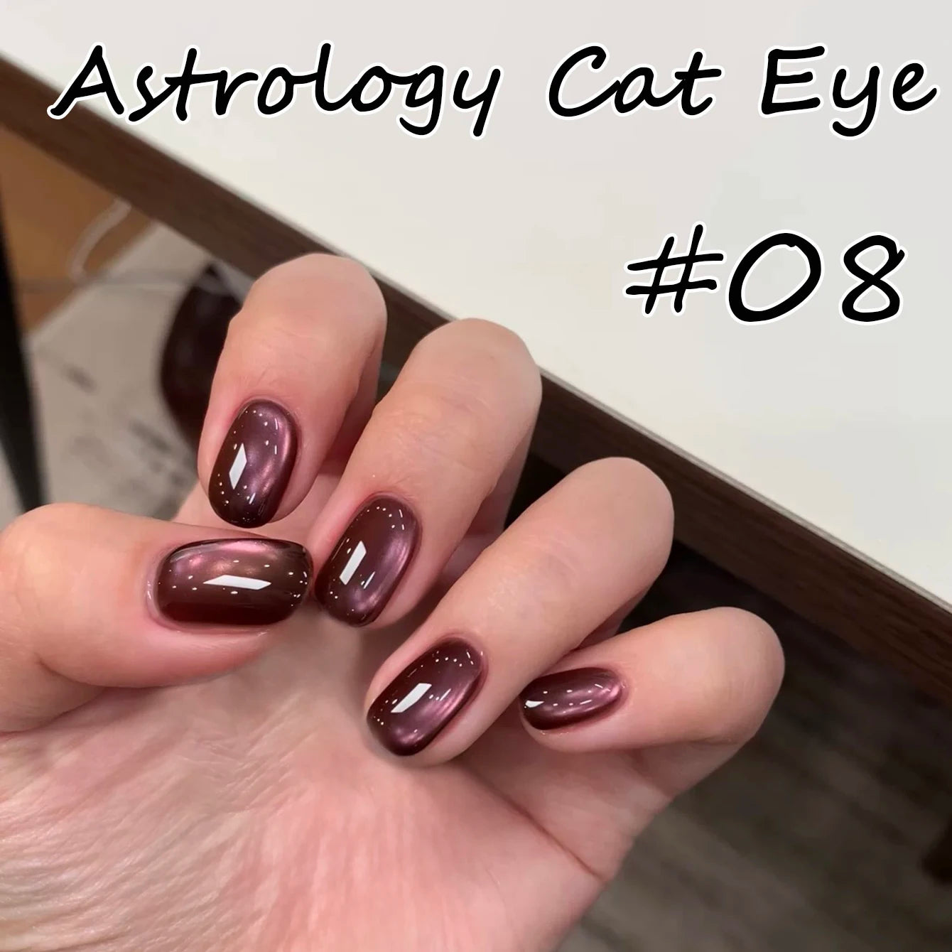 Vernis à ongles 60 variantes                          WS 10ML Sunlight Cat Eye Gel Blanchiment Vin Rouge Couleur Lumière Coucher de soleil Glow Cat Eye Glass Beads Nail Atr