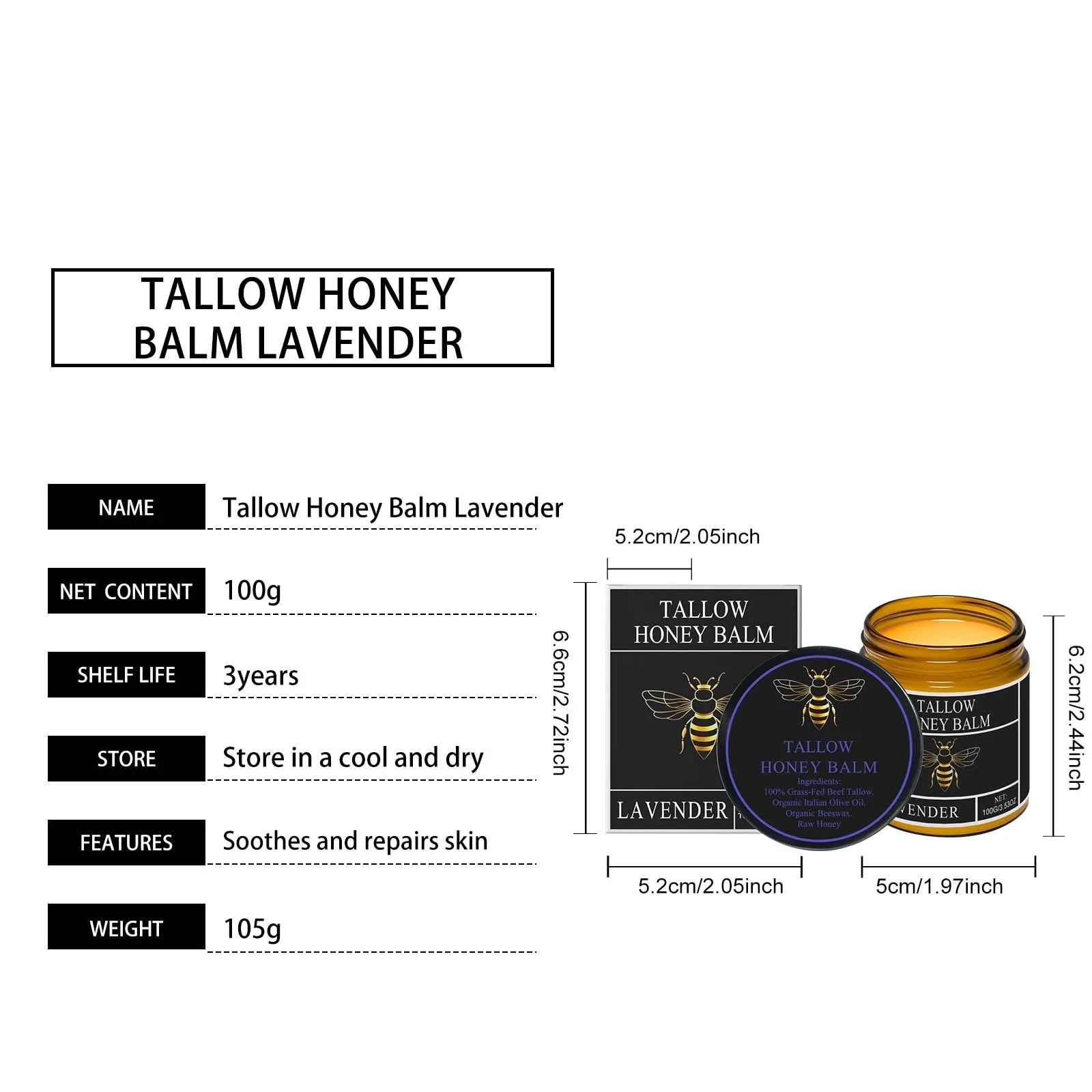 Crème au miel de suif Glow Hydratant pour la peau Améliorer l’élasticité Blanchiment doux Améliorer la matité Raffermissant Visage Corps Hydratant Lotion