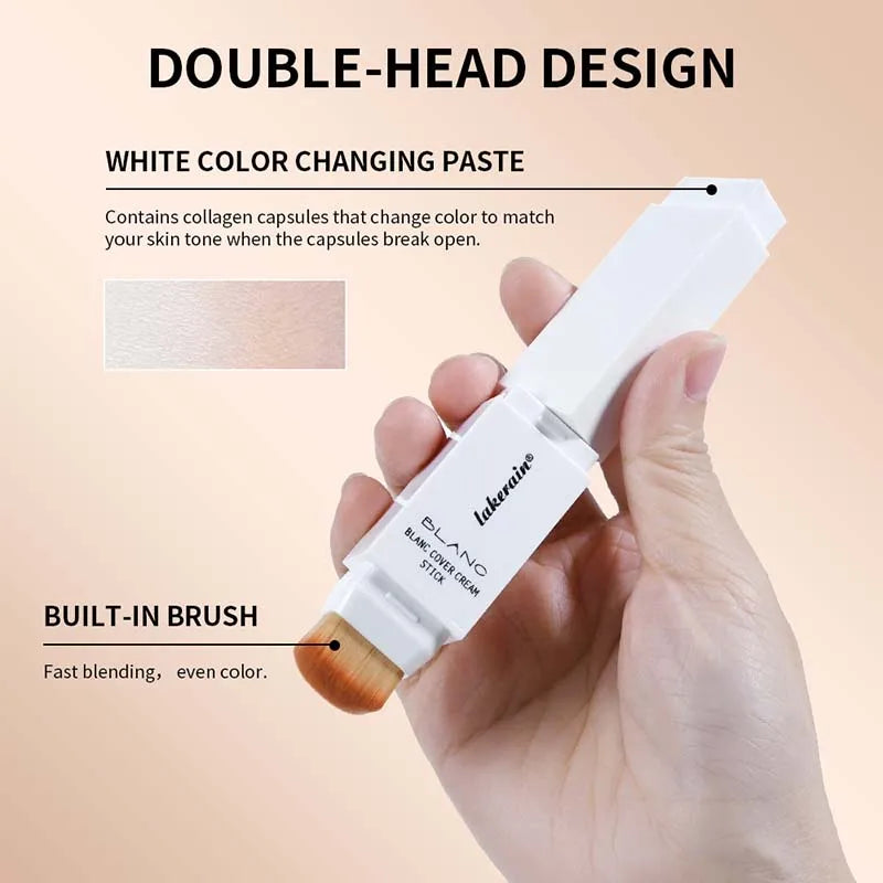Fond de teint blanc changeant de couleur Concealer Stick Blanca Base de maquillage coréenne Fond de teint naturel Correcteur de couleur du visage à haute couverture