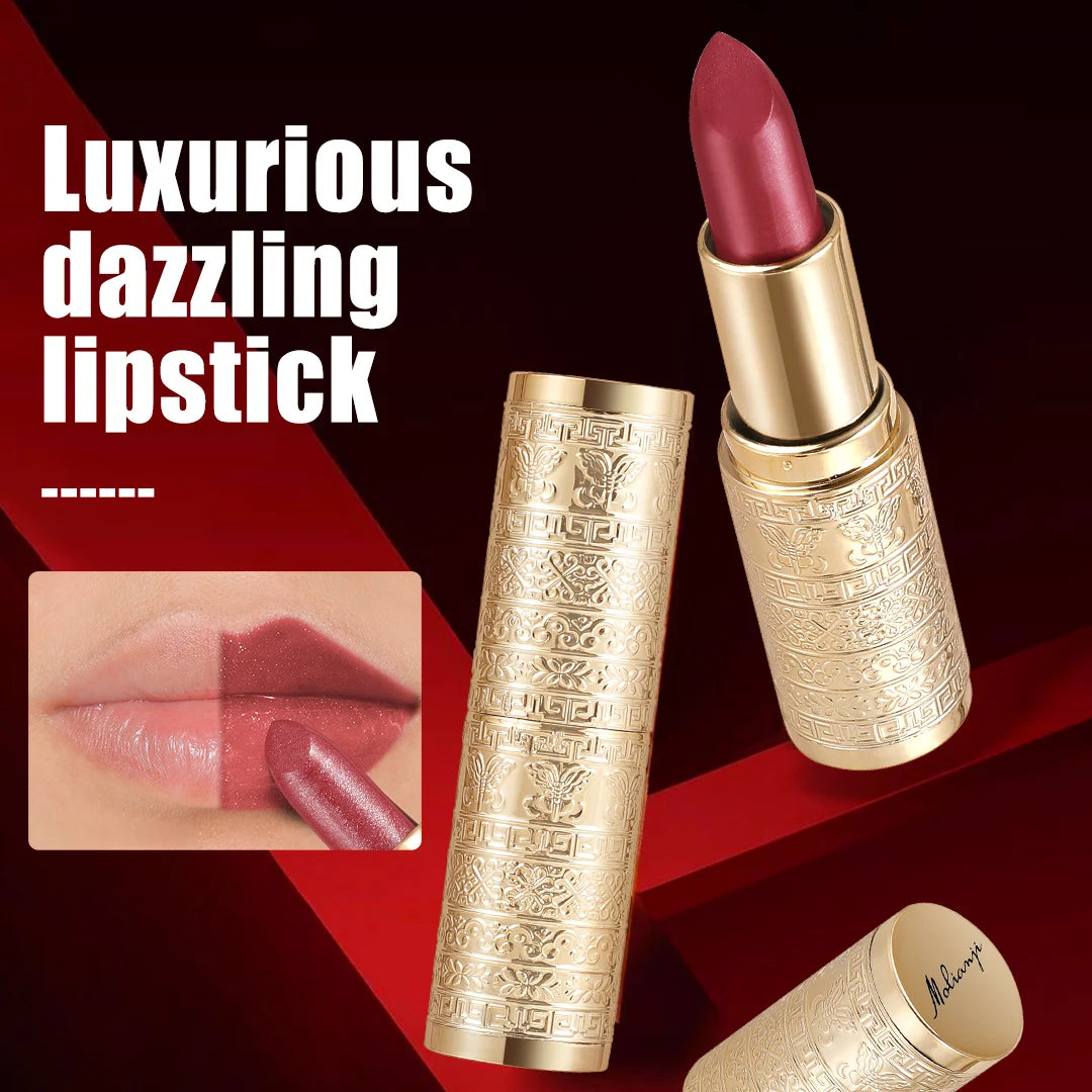 Rouge à lèvres brillant, formule longue durée, couleurs vives, facile à appliquer, adapté aux débutants, créant un maquillage incroyable pour les lèvres