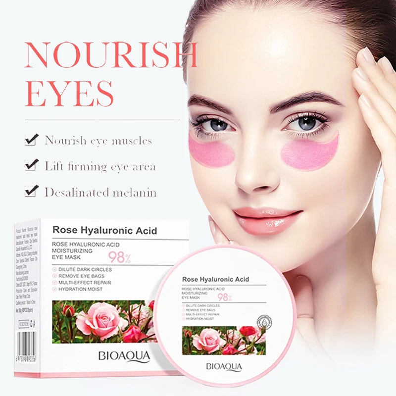80pcs BIOAQUA Nicotinamide Collagène Masque pour les yeux Anti Cernes Blanchiment Anti-rides Patchs oculaires hydratants Anti-âge