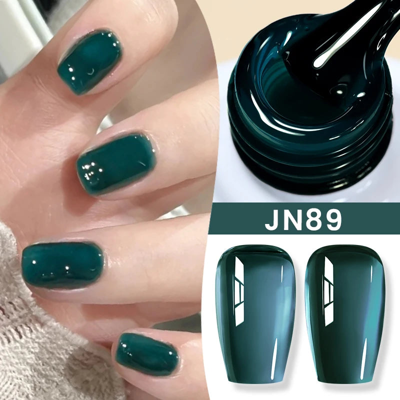 BORN PRETTYvernis à Ongles Gel, Semi Transparent, Soak Off UV LED, Vernis à Ongles Nude, N64.Gel Varjuvening,Art des ongles, 50 Couleurs, 10ml