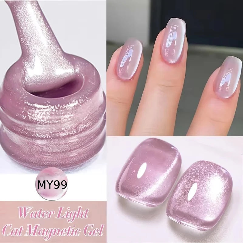 BORN PRETTY 10ml Gold Water Light Cat Magnetic Gel Polish Spaking Glitter Crystal Black Soak Off UV LED Vernis Manucure