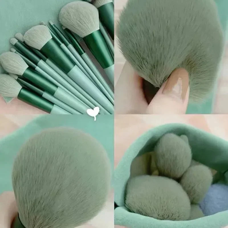 Ensemble de pinceaux de maquillage doux et moelleux pour cosmétiques, fond de teint en poudre, fard à barrage, mélange Kabuki, outil de beauté, 13 pièces