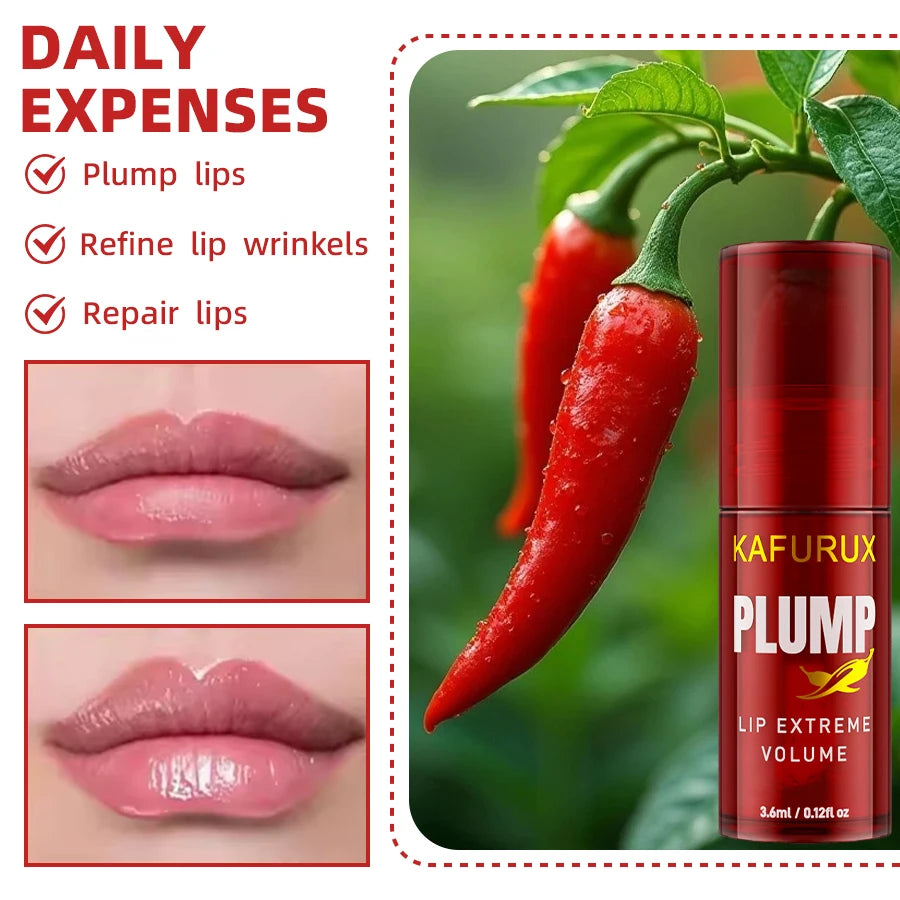 1PC lèvres dodues longue durée huile pour les lèvres hydratant brillant à lèvres sérum volumateur instantané huile d'essence réparation lèvres ridules augmenter El