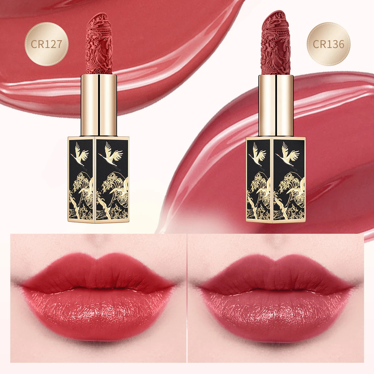 CATKIN-Rouge à lèvres 256 infusé de vitamine E, longue durée 24h, léger, doux et ultra hydratant, ensemble de 2 pièces