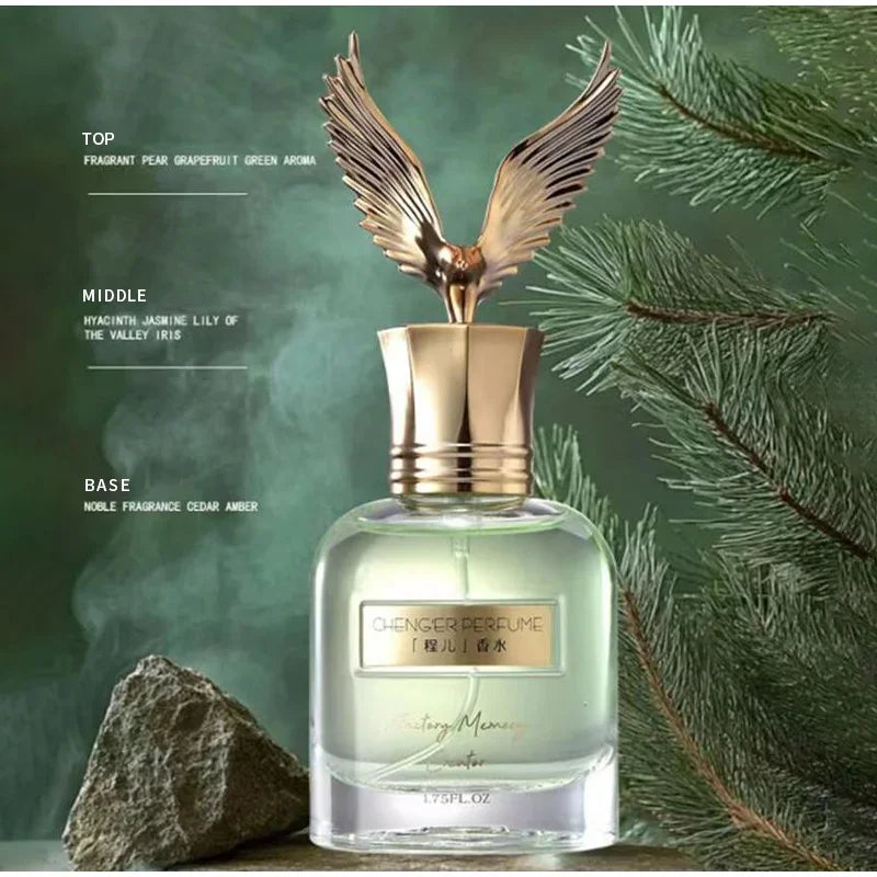 parfum de luxe Ocean Woody Notes, parfum Oud frais propre pour femmes, brume de parfum de bois d'agar de cipprès en forme d'aigle longue durée
