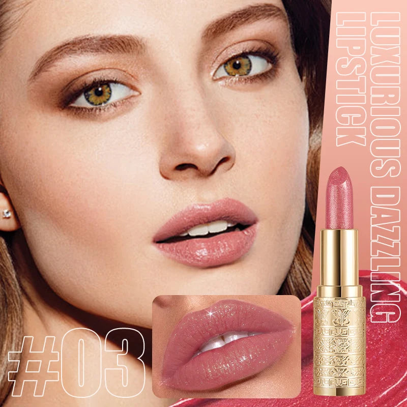 Rouge à lèvres brillant, formule longue durée, couleurs vives, facile à appliquer, adapté aux débutants, créant un maquillage incroyable pour les lèvres