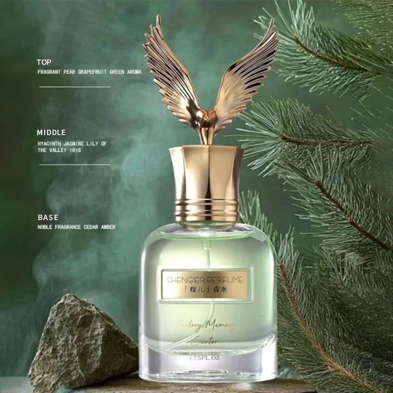 parfum de luxe Ocean Woody Notes, parfum Oud frais propre pour femmes, brume de parfum de bois d'agar de cipprès en forme d'aigle longue durée