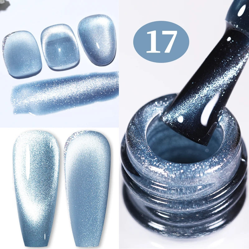 BORN PRETTY 10ml Gold Water Light Cat Magnetic Gel Polish Spaking Glitter Crystal Black Soak Off UV LED Vernis Manucure