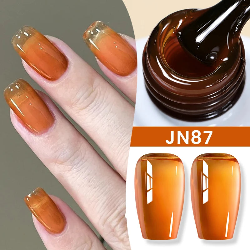 BORN PRETTYvernis à Ongles Gel, Semi Transparent, Soak Off UV LED, Vernis à Ongles Nude, N64.Gel Varjuvening,Art des ongles, 50 Couleurs, 10ml