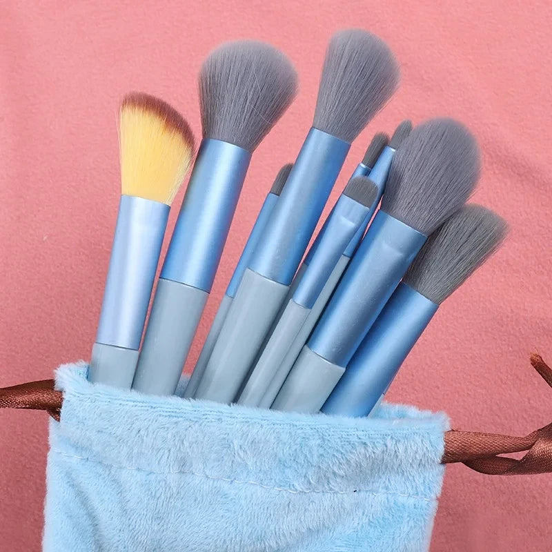 Ensemble de pinceaux de maquillage doux et moelleux pour cosmétiques, fond de teint en poudre, fard à barrage, mélange Kabuki, outil de beauté, 13 pièces