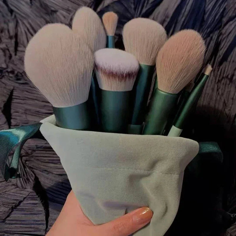 Ensemble de pinceaux de maquillage doux et moelleux pour cosmétiques, fond de teint en poudre, fard à barrage, mélange Kabuki, outil de beauté, 13 pièces