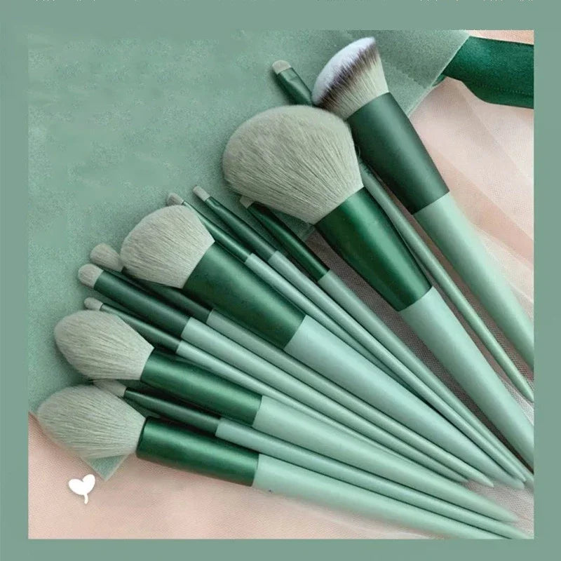 Ensemble de pinceaux de maquillage doux et moelleux pour cosmétiques, fond de teint en poudre, fard à barrage, mélange Kabuki, outil de beauté, 13 pièces