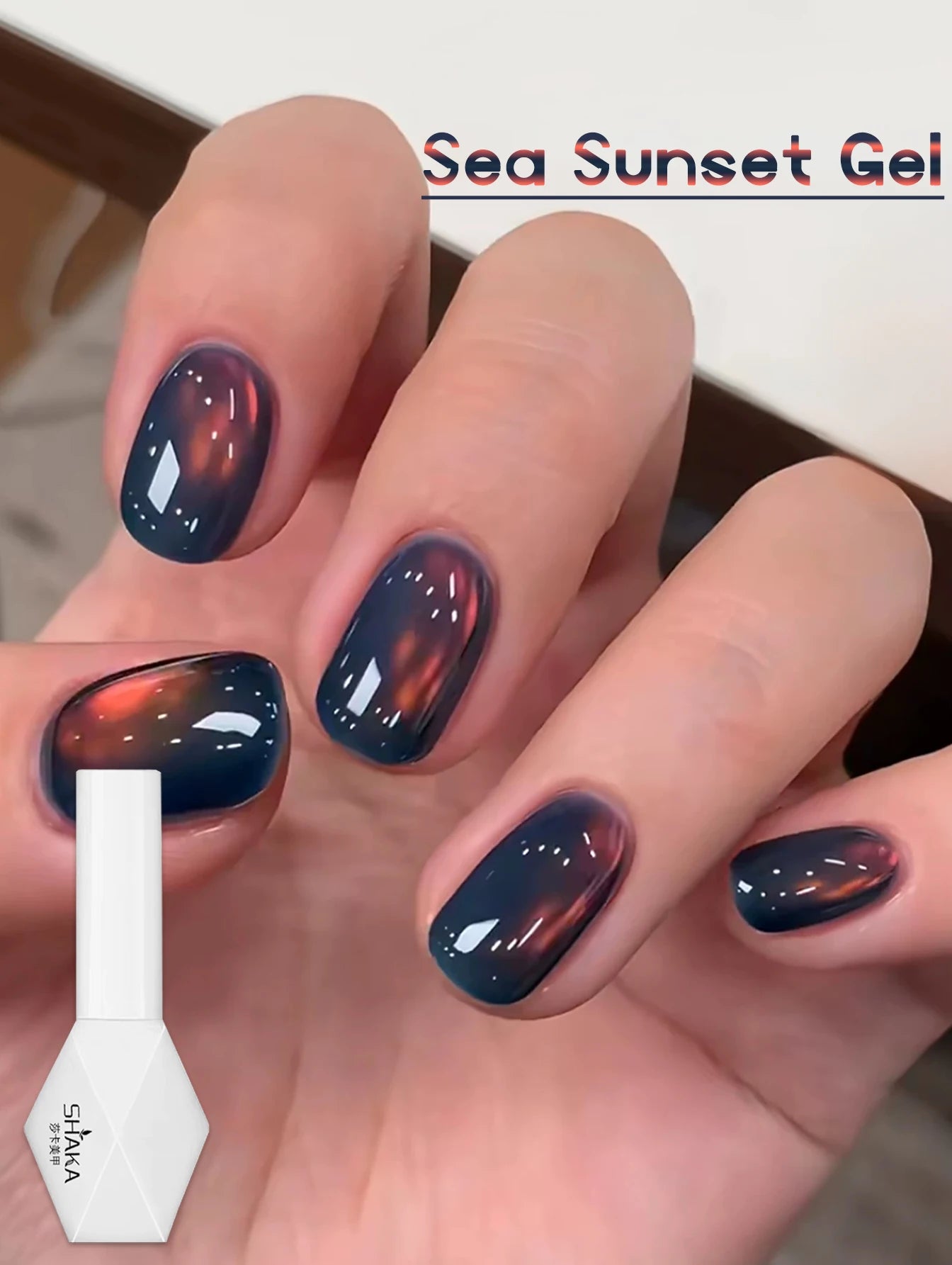 Vernis à ongles 60 variantes                          WS 10ML Sunlight Cat Eye Gel Blanchiment Vin Rouge Couleur Lumière Coucher de soleil Glow Cat Eye Glass Beads Nail Atr