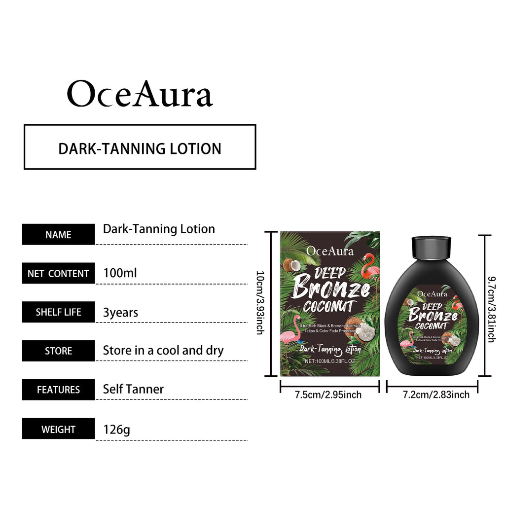 Lotion bronzante à la noix de coco, autobronzant, rehausseur de bronzage, booster d'assombrissement, hydratant, brun doré sexy, lotion autobronzante