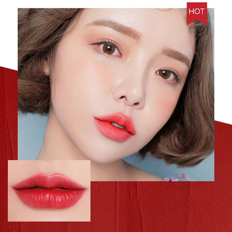 Rouge à lèvres antiadhésif imperméable, 5 couleurs, Tube rond, hydratant, facile à colorer, brillant à lèvres longue durée, cosmétiques