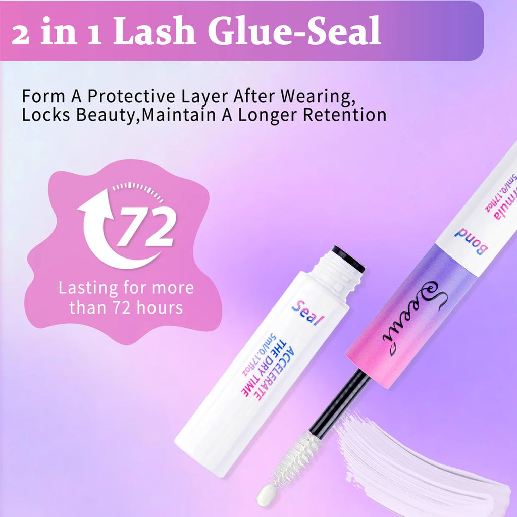 Colle et joint pour cils, pour grappes de cils, colle fixe forte, colle durable, outil d'extension de cils