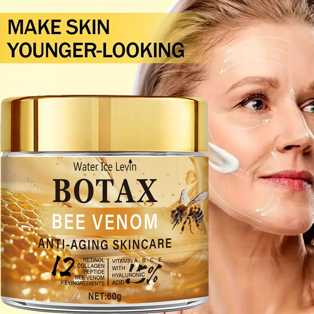 Crème au venin d'abeille Botax - Traitement des rides profondes, rajeunissement et action raffermissante de la peau aven Collagen Water Ice Levin. 60g.