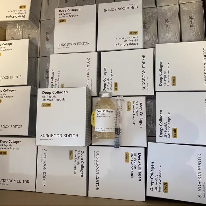 Sérum d'ampoule de peptide de collagène de soie Ensemble de soins coréens Sérum hydratant au collagène profond Crème de capsule de puissance au rétinol Soins du visage pour femmes