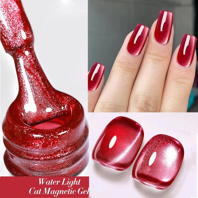 BORN PRETTY 10ml Gold Water Light Cat Magnetic Gel Polish Spaking Glitter Crystal Black Soak Off UV LED Vernis Manucure
