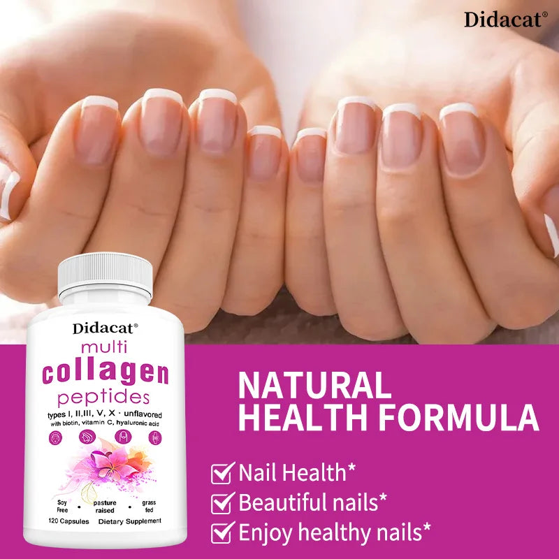 Peptides multi-colagène-Anti-âge, éclaircissant le teint, raffermissant la peau, les cheveux, les ongles, la peau et les articulations