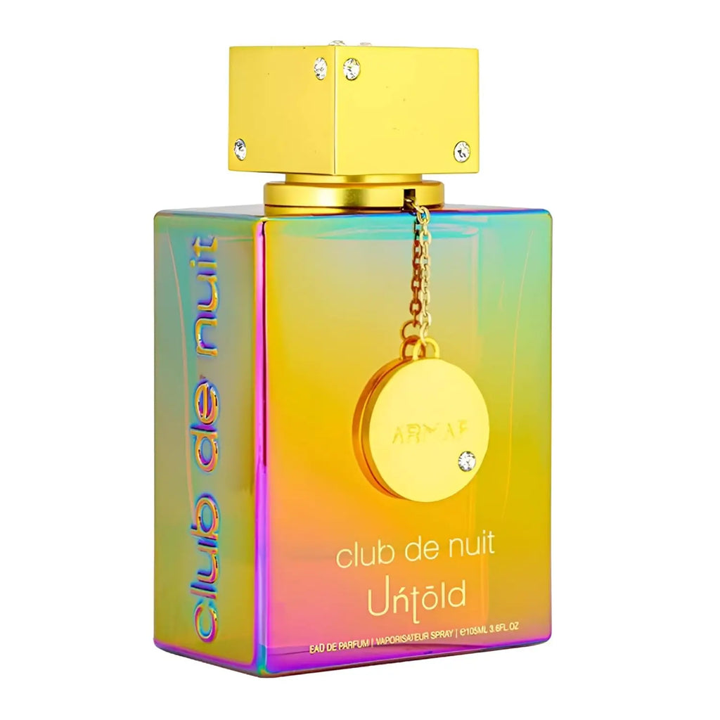 Armaf Club De Nuit Untold EDP 105ml – parfum pour homme aux notes chaudes d'ambre et de bois, longue tenue.