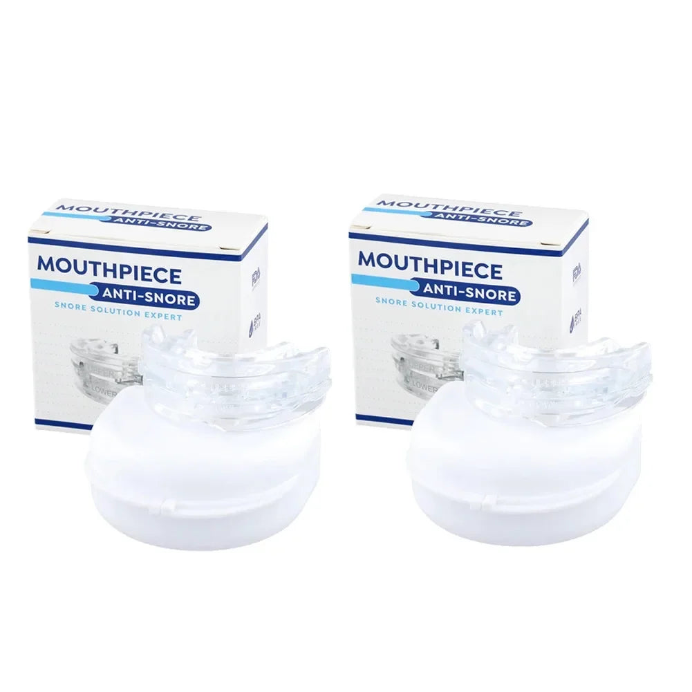 Protège-dents anti-ronflement Bruxisme Améliorer la qualité du sommeil Anti-ronflement et apnée Dispositif de ronflement Protège-dents avec boîte de rangement