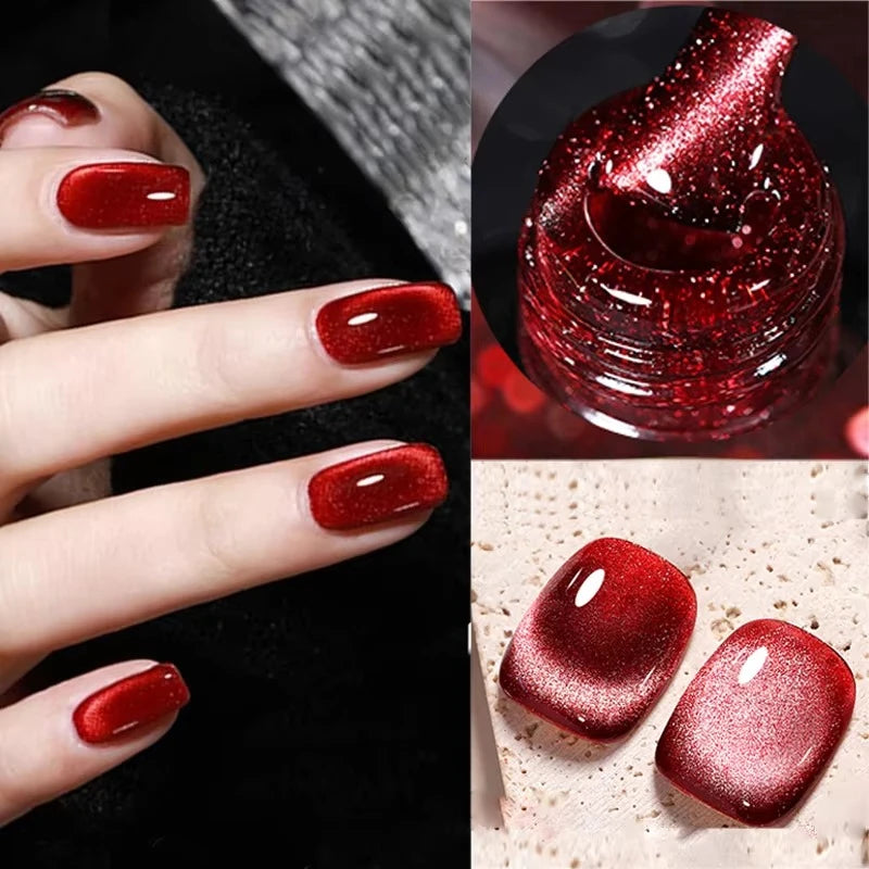 BORN PRETTY 10ml Gold Water Light Cat Magnetic Gel Polish Spaking Glitter Crystal Black Soak Off UV LED Vernis Manucure