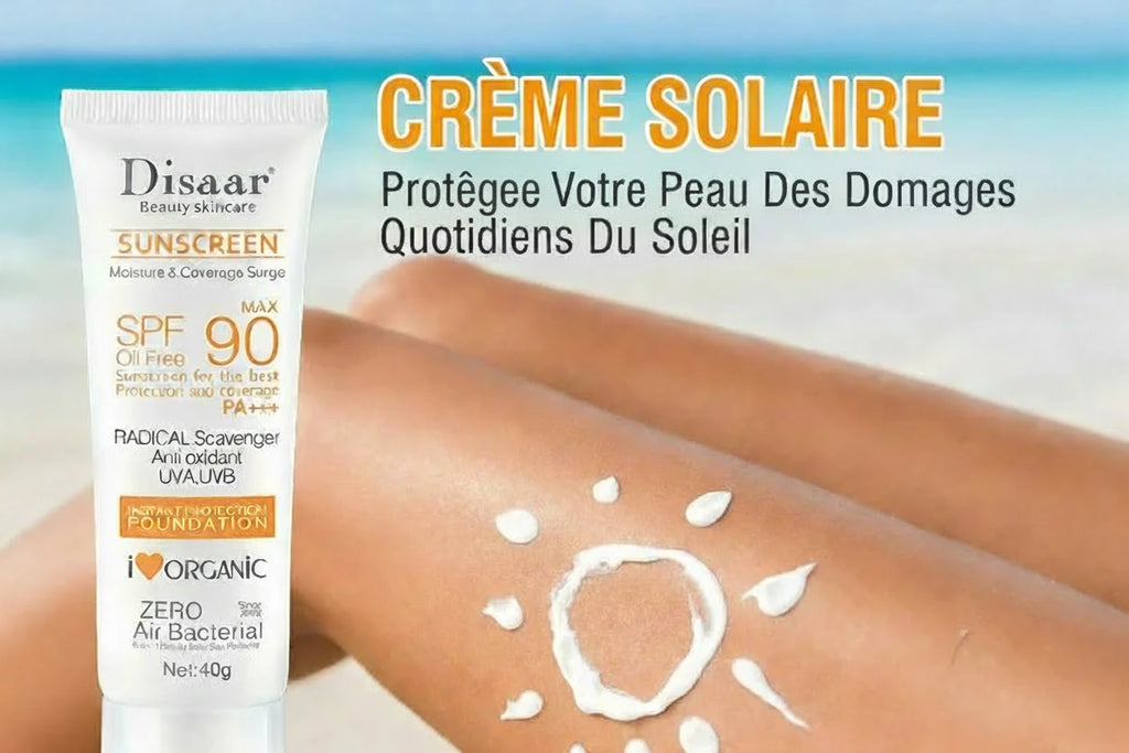 Écran solaire SPF90+ Protection contre les rayonnements UV Hydratant Visage Corps Bras Cuisses Crème solaire Soins de la peau