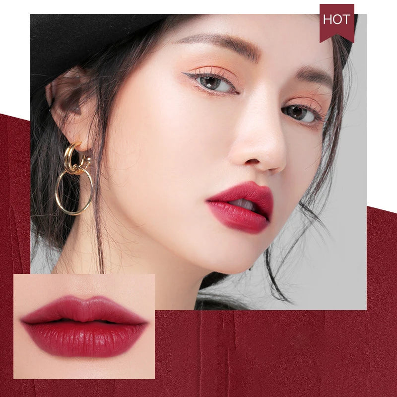 Rouge à lèvres antiadhésif imperméable, 5 couleurs, Tube rond, hydratant, facile à colorer, brillant à lèvres longue durée, cosmétiques