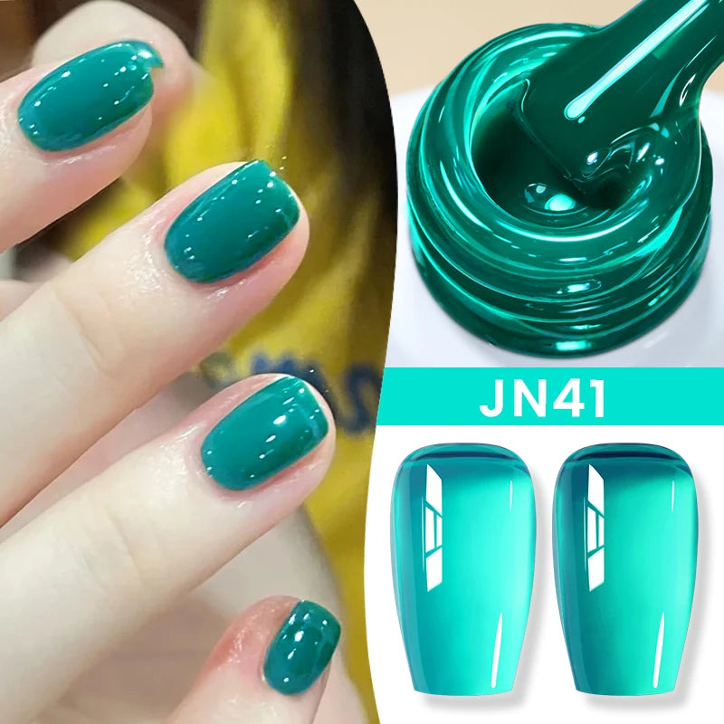 BORN PRETTYvernis à Ongles Gel, Semi Transparent, Soak Off UV LED, Vernis à Ongles Nude, N64.Gel Varjuvening,Art des ongles, 50 Couleurs, 10ml