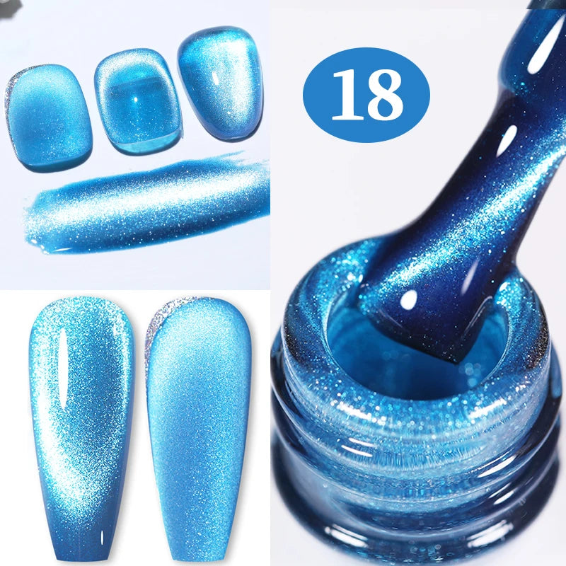 BORN PRETTY 10ml Gold Water Light Cat Magnetic Gel Polish Spaking Glitter Crystal Black Soak Off UV LED Vernis Manucure
