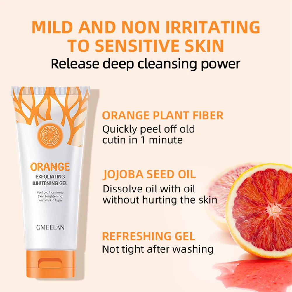 50g Orange Exfoliating Gel Dead Skin Remover Brighten Peeling Gentle Repair Scrub Whiten Hydrating Moisturizing Korean Skin
