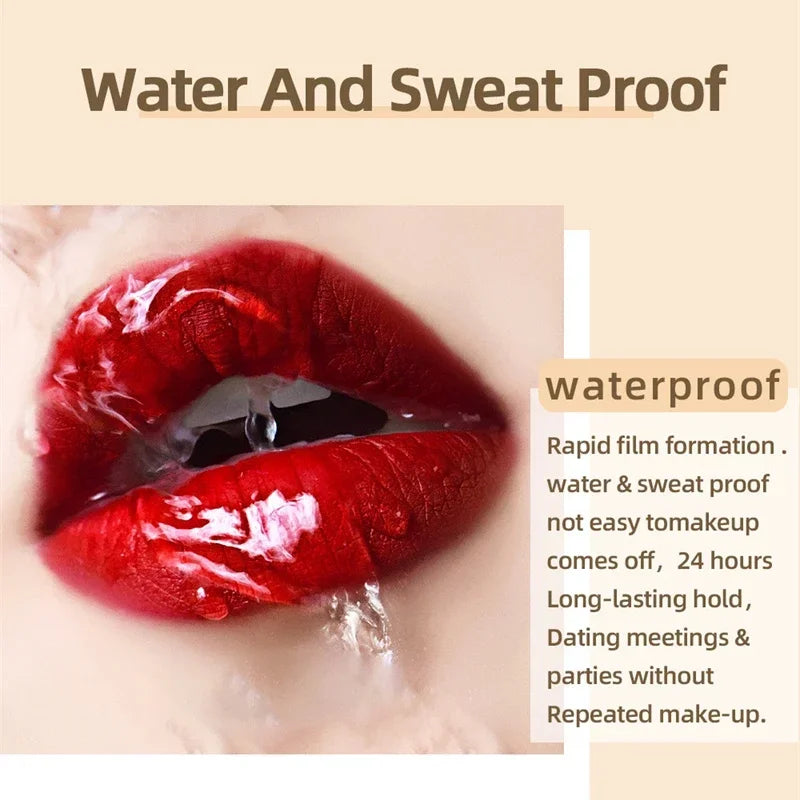 QIBEST 24 couleurs Rouge à lèvres liquide mat Imperméable Velours longue durée Brillant à lèvres rouge Teinte Maquillage Rouges à lèvres cosmétiques Brillants à lèvres