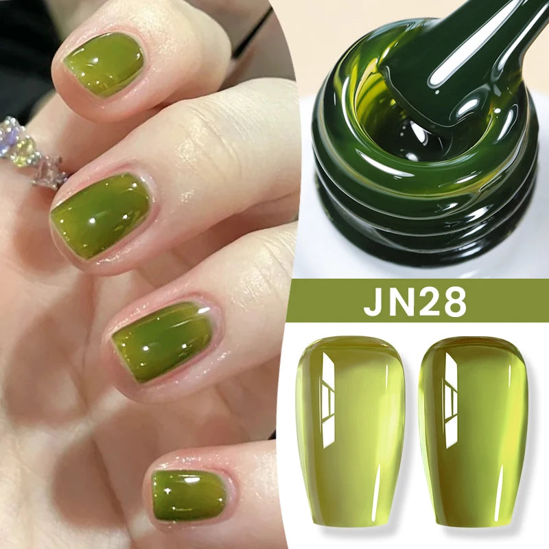 BORN PRETTYvernis à Ongles Gel, Semi Transparent, Soak Off UV LED, Vernis à Ongles Nude, N64.Gel Varjuvening,Art des ongles, 50 Couleurs, 10ml