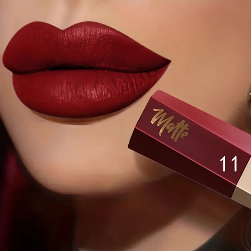 Rouge à lèvres  Pudaier liquide mat en velours, texture légère et fine comme une boue, cadeau de maquillage pour les lèvres imperméable longue durée pour les femmes