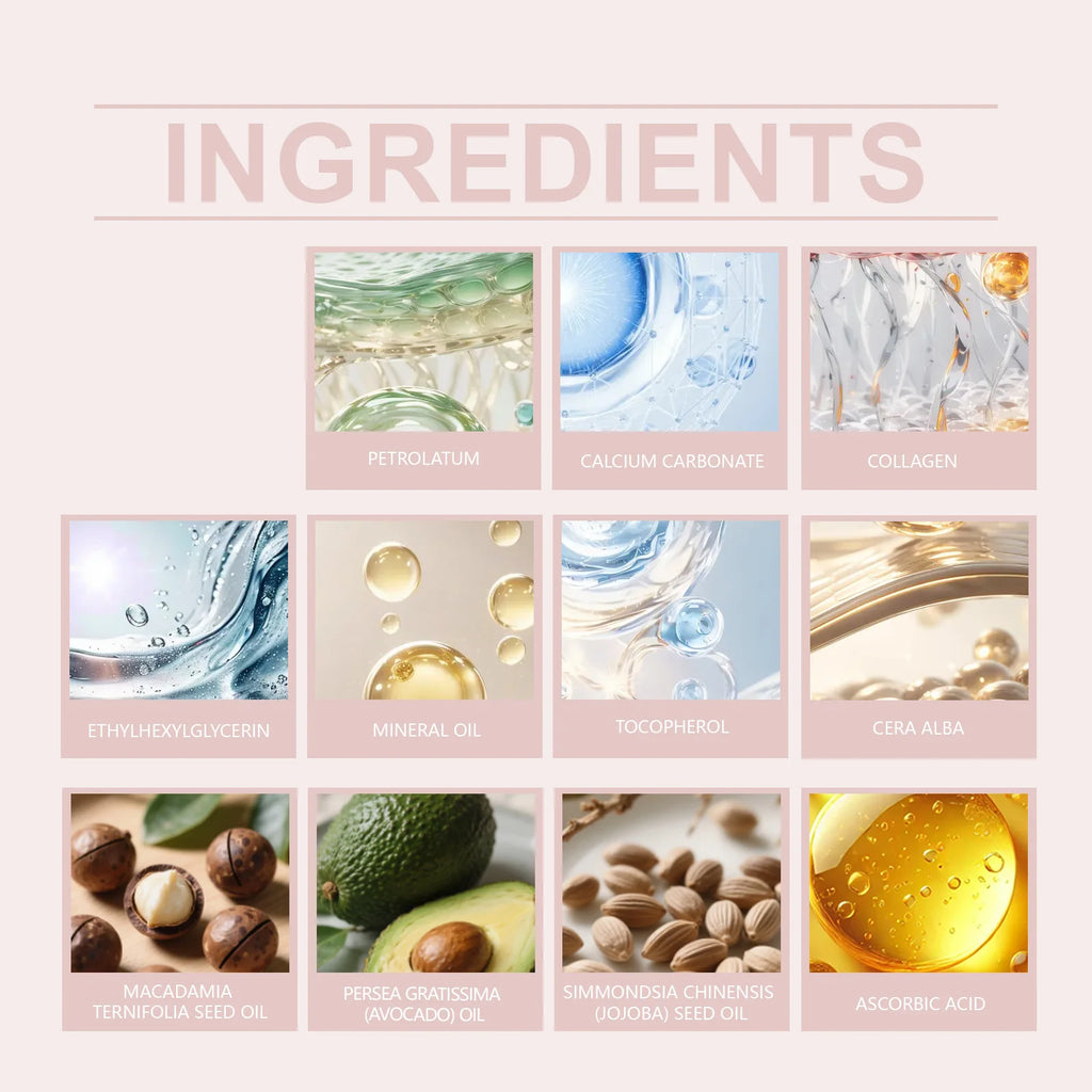 Baume Multi-Usages au Calcium Hydratant Anti-Âge Atténue les Rides Raffermissant Éclaircissant Nourrissant au Collagène Stick Hydratant