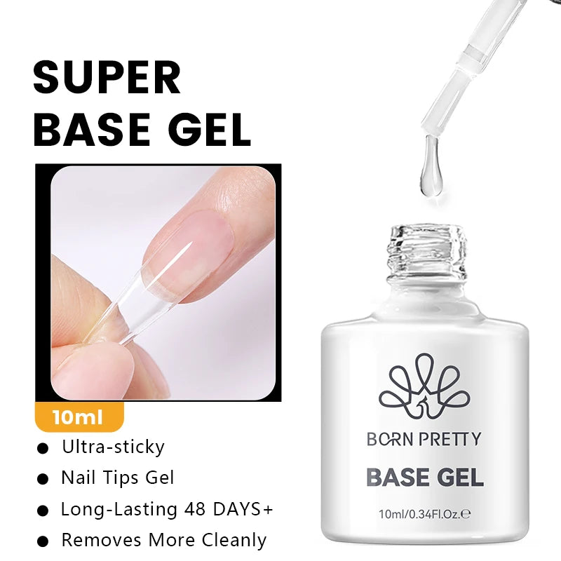 BORN PRETTYvernis à Ongles Gel, Semi Transparent, Soak Off UV LED, Vernis à Ongles Nude, N64.Gel Varjuvening,Art des ongles, 50 Couleurs, 10ml