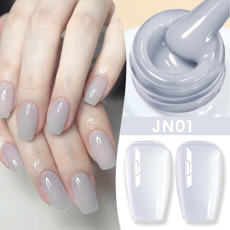 BORN PRETTYvernis à Ongles Gel, Semi Transparent, Soak Off UV LED, Vernis à Ongles Nude, N64.Gel Varjuvening,Art des ongles, 50 Couleurs, 10ml