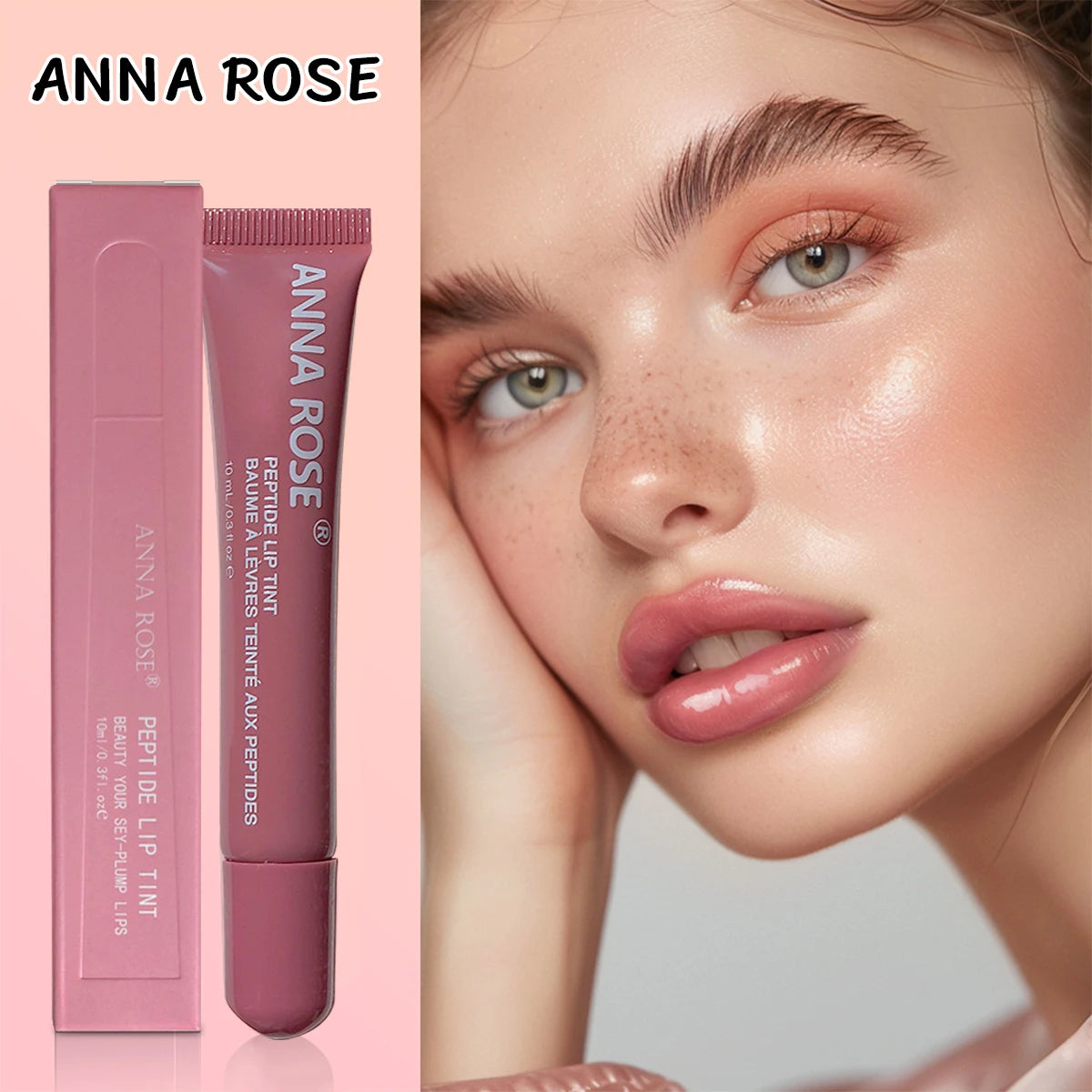 Ensemble de teinture pour lèvres infusée de peptide - 4 teintes de brillant de gelée, brillant à lèvres hydratant, couleur de lèvres brillante longue durée