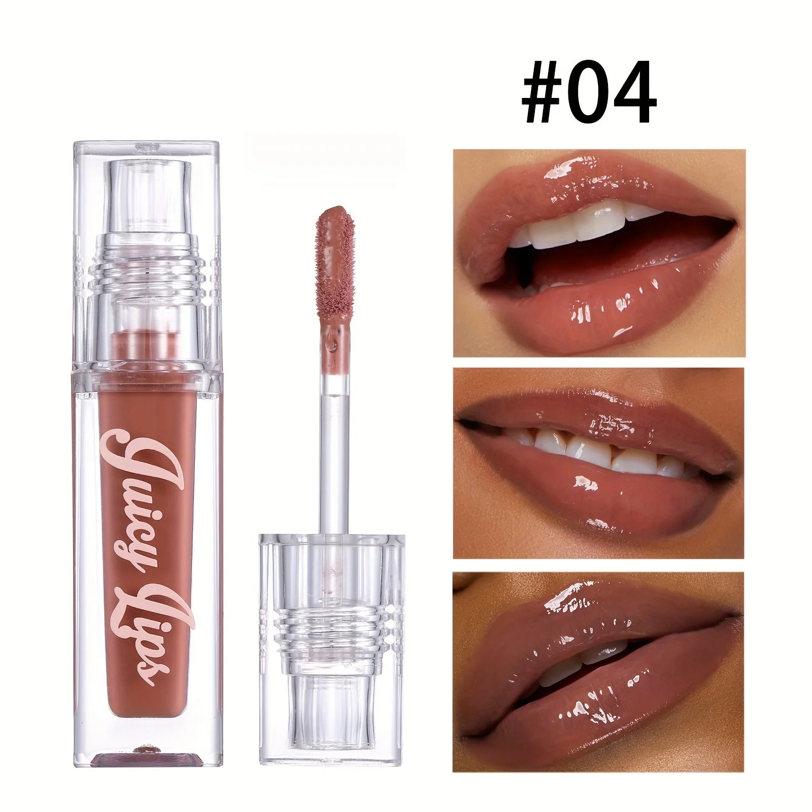 Huile à lèvres hydratante Crystal - Brillant repulpant et hydratant avec des nuances teintées pour tous les types de peau